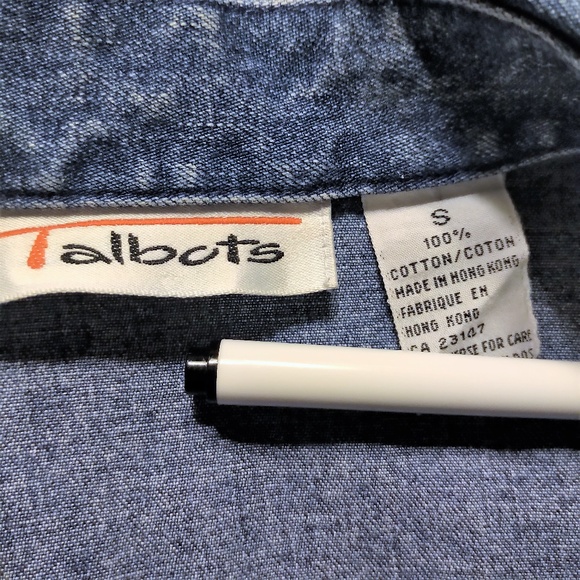 Cute Denim Shirt by Talbots EUC S - Picture 3 of 4